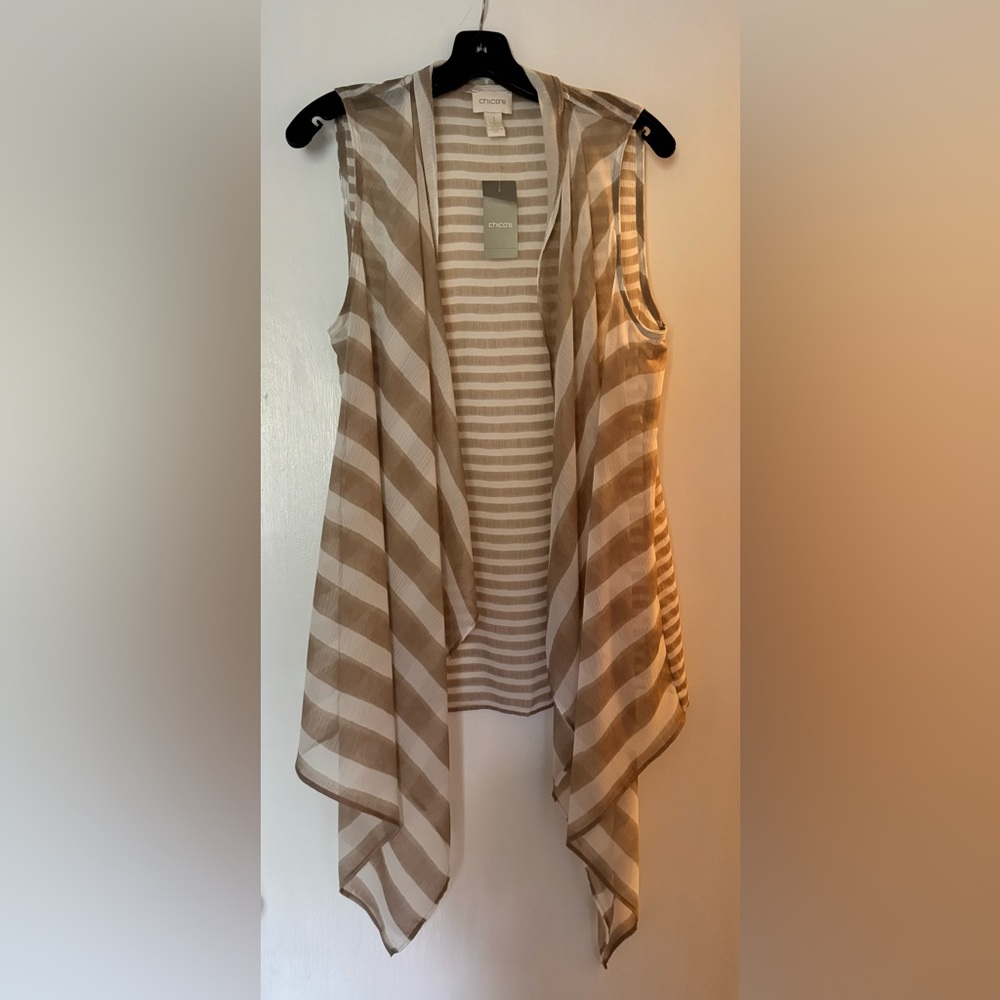 Chicos Sheer Darma Vest